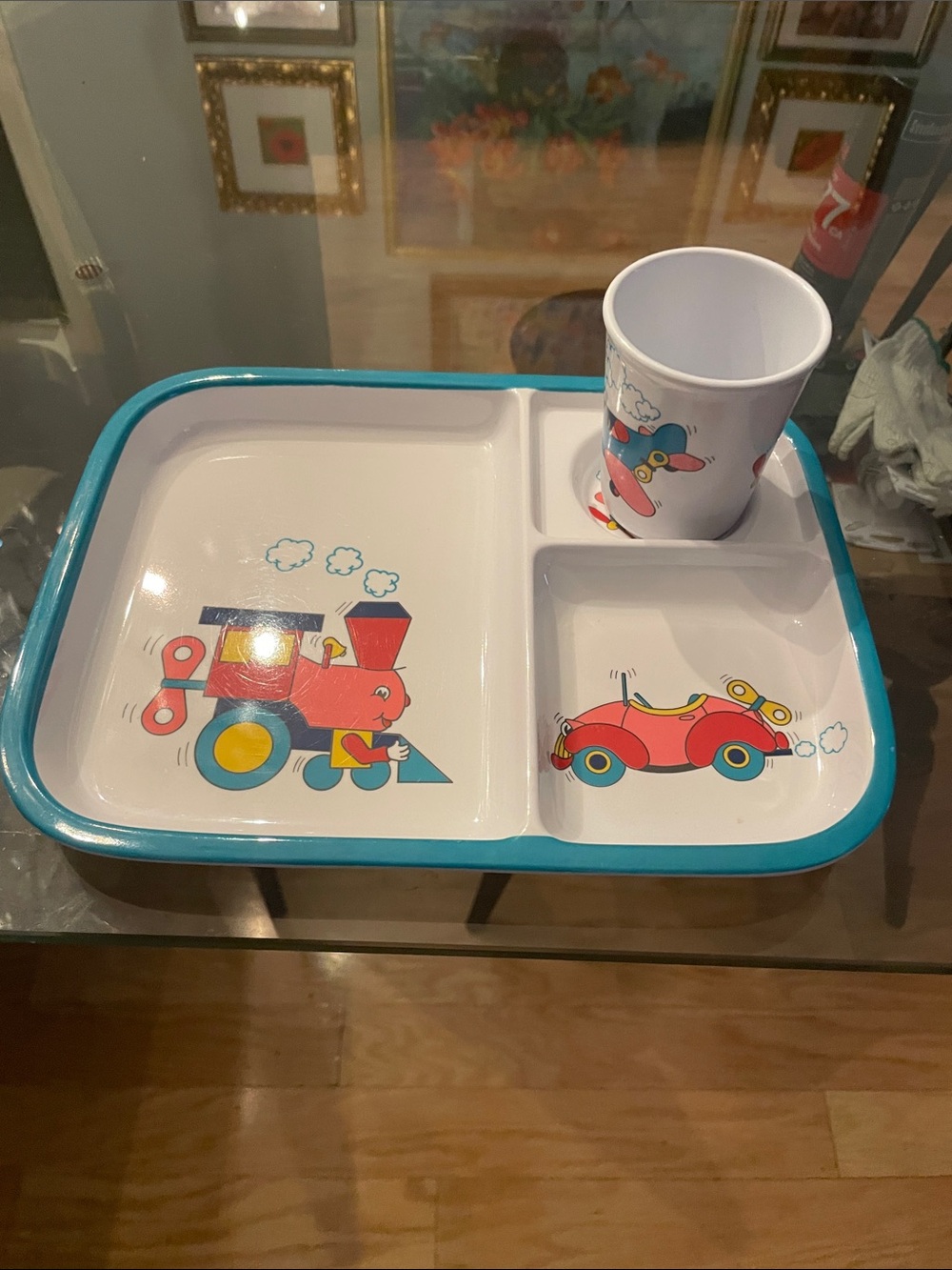 Vintage 1987 potpourri press melamine kids dishware set